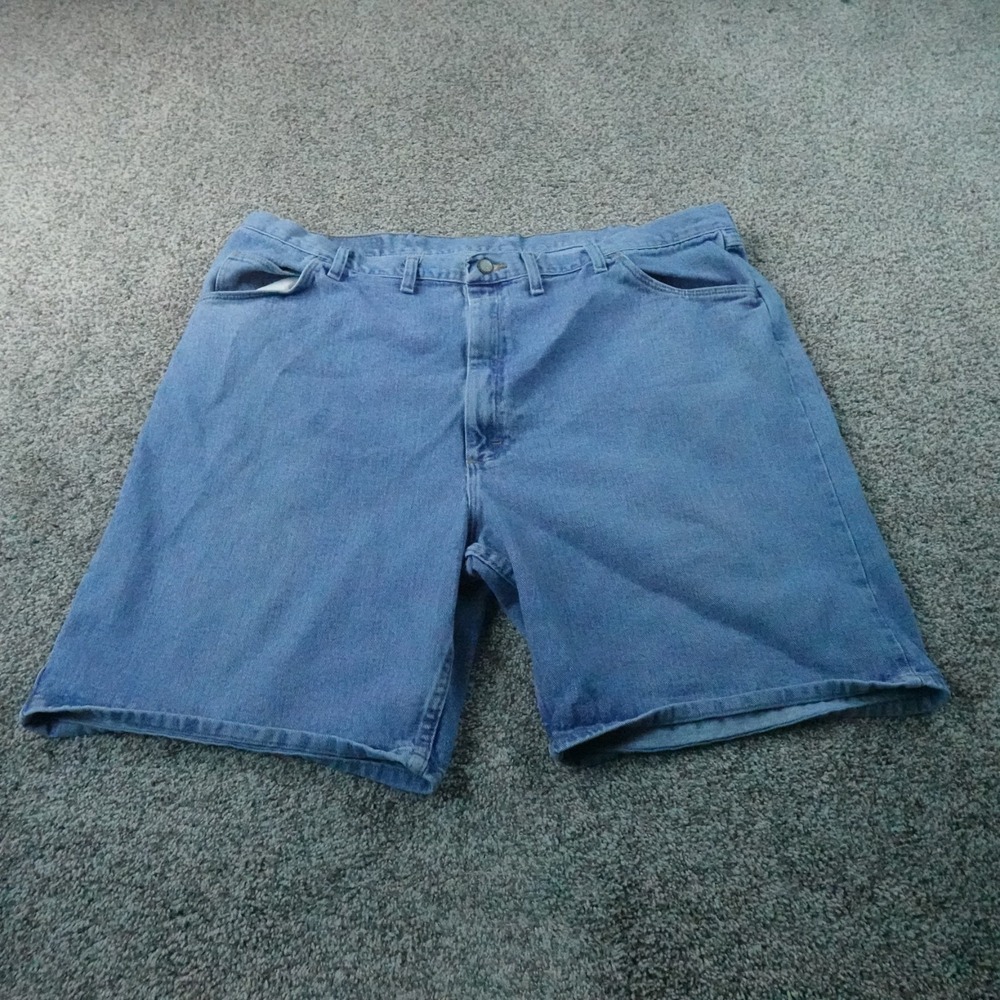 Wrangler Shorts Mens 46 Light Blue Denim Jean Jorts Relaxed‎ Cowboy Western Dad